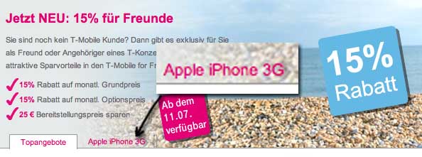 Das 3G iPhone in billiger